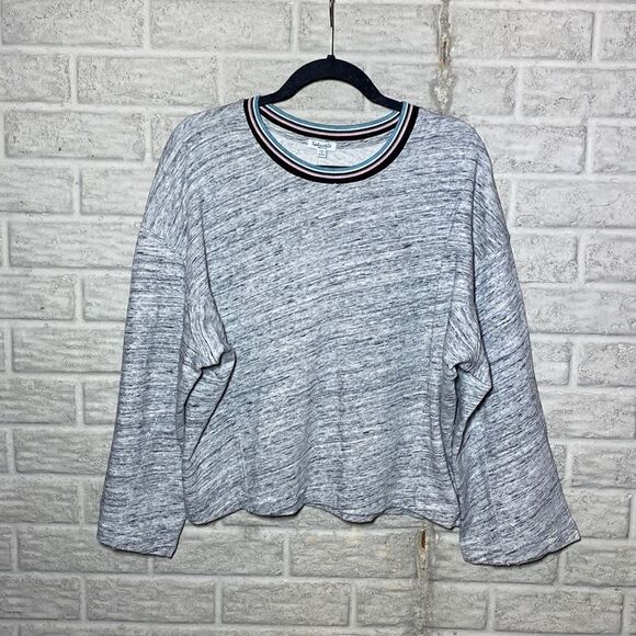 NWT MSRP $158 Splendid Contrast Ribbed Crew Neck Pullover Women's Size medium - Picture 2 of 8
